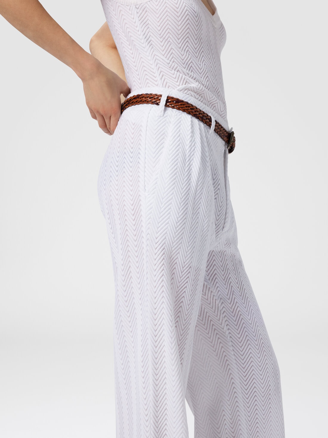 Tailored Pants with Zigzag Pattern - 5