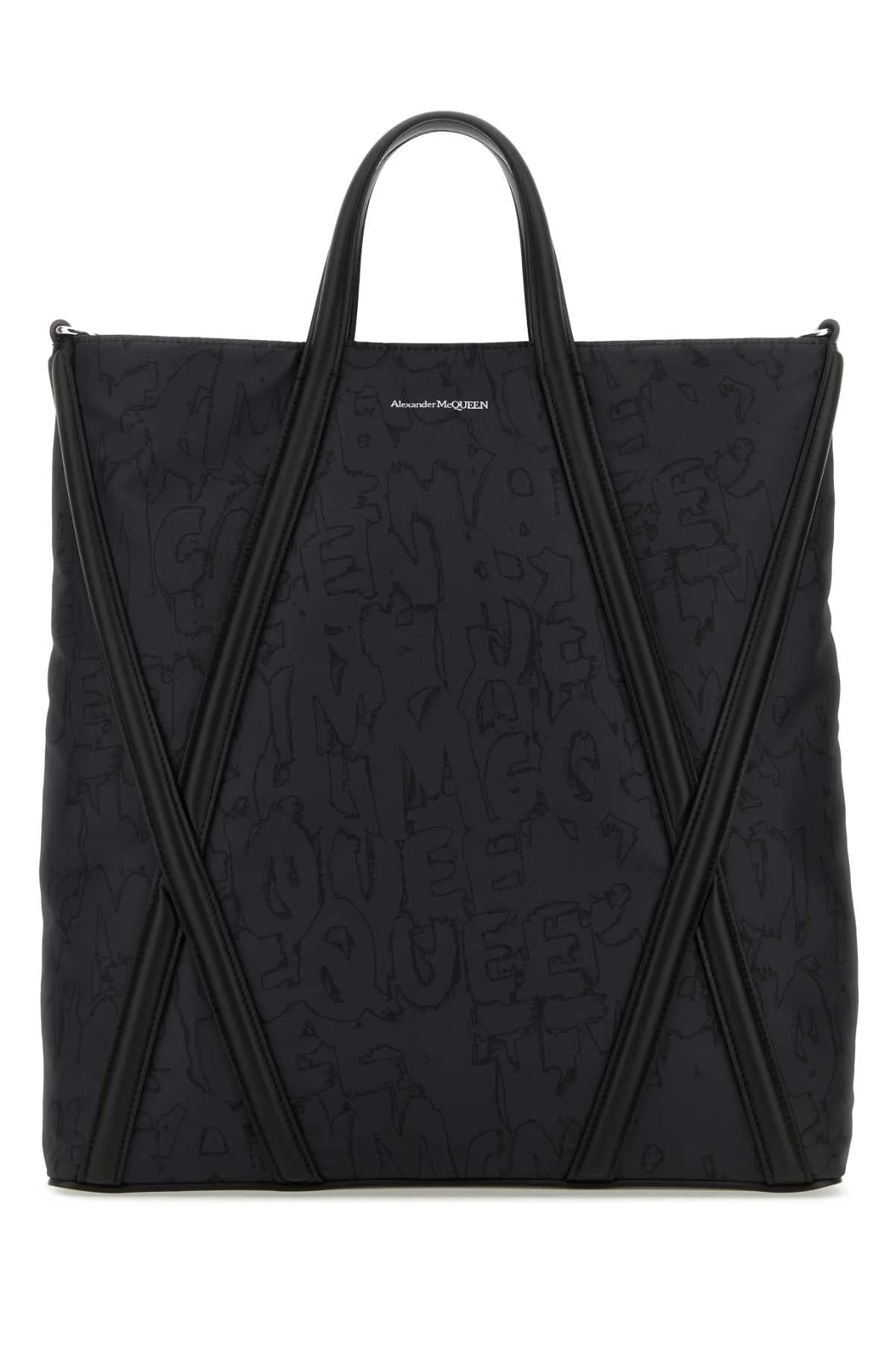 Alexander Mcqueen Men Black Nylon The Harness Shopping Bag - 1