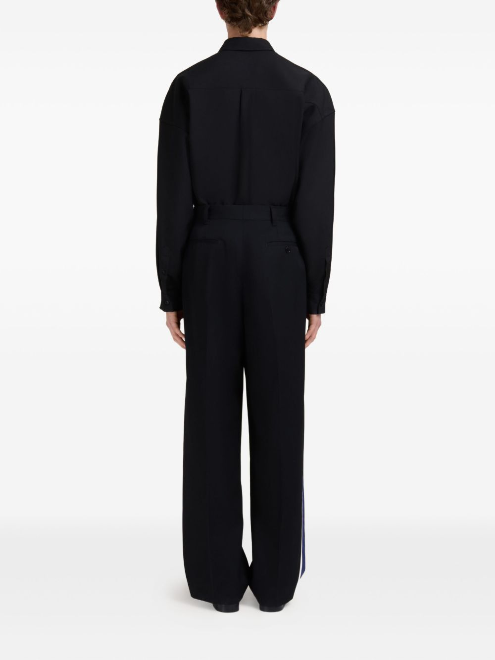 virgin wool straight-leg trousers - 4