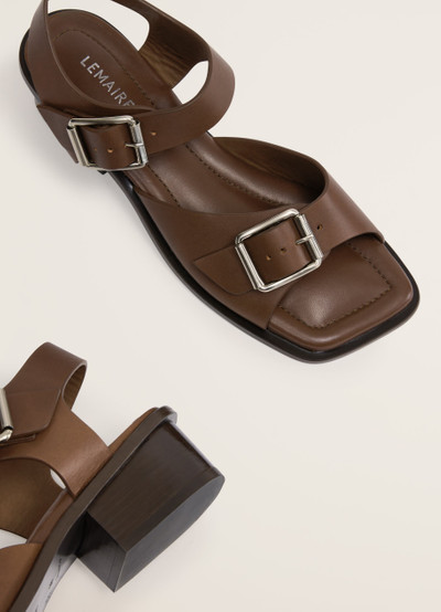 Lemaire SQUARE HEELED SANDALS WITH STRAPS 35 outlook