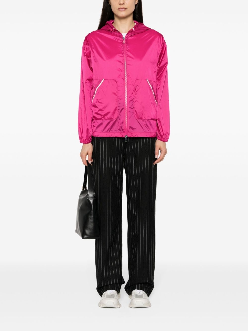 logo-appliquÃ© hooded jacket - 2