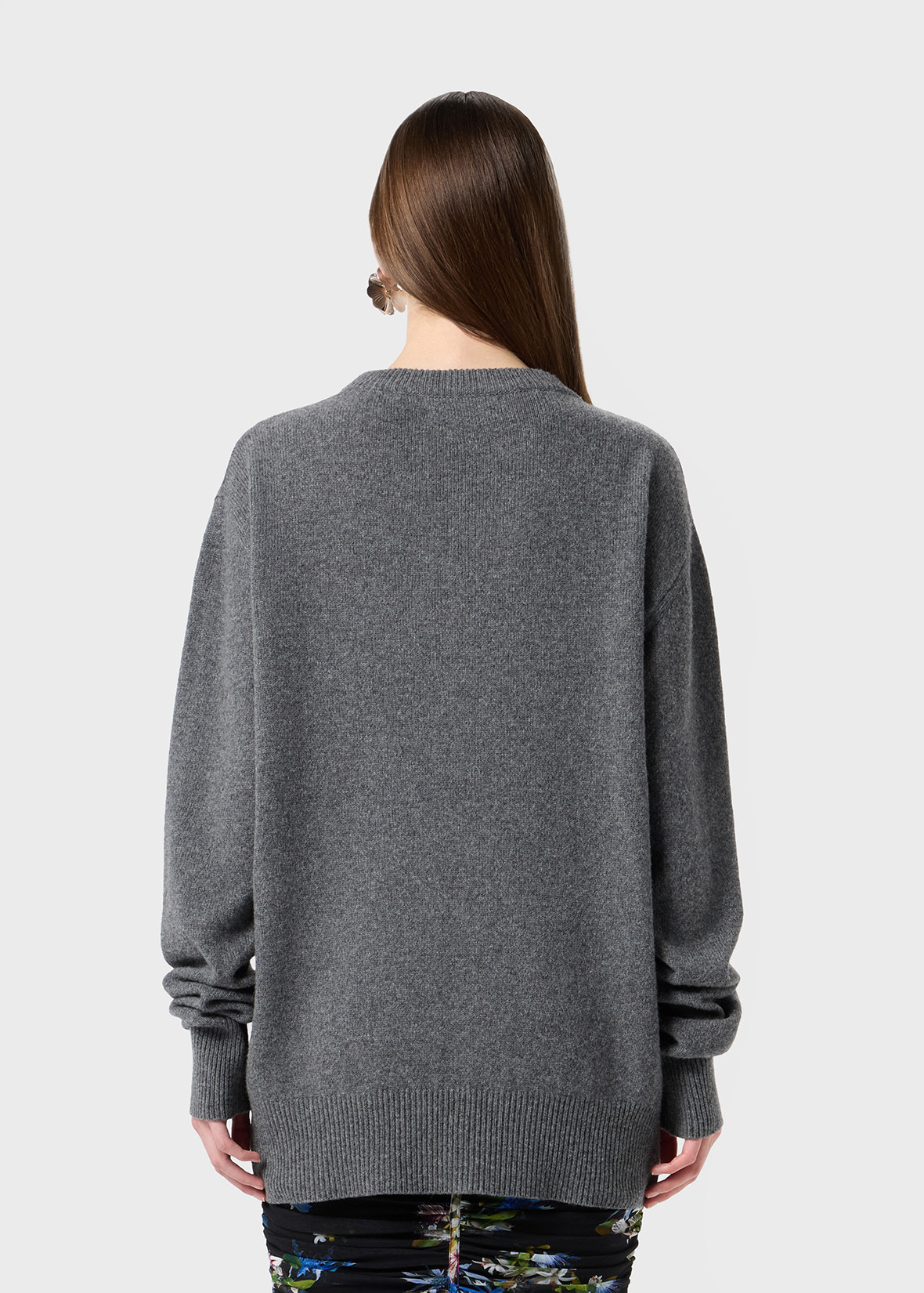 WOOL PRINTED SWEATER WITH EMBROIDERY - 4