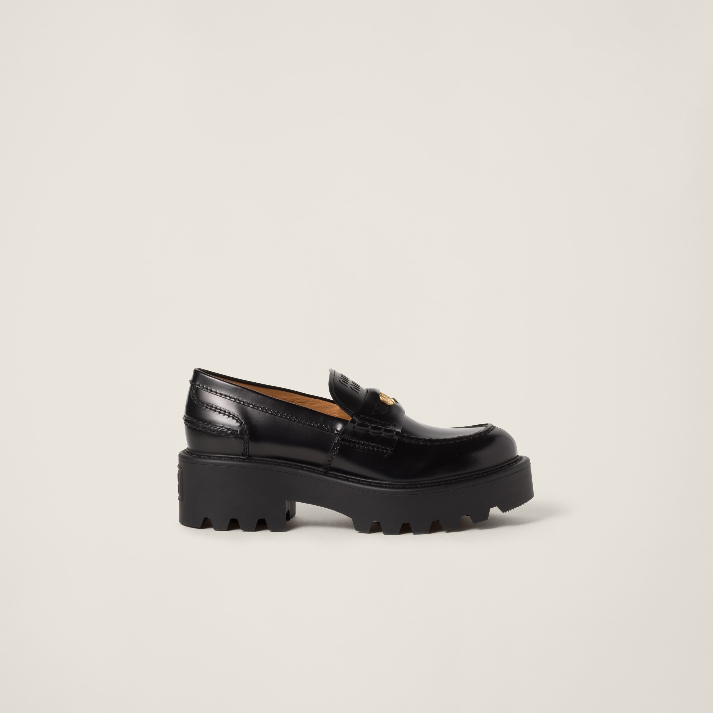 Brushed leather loafers - 2