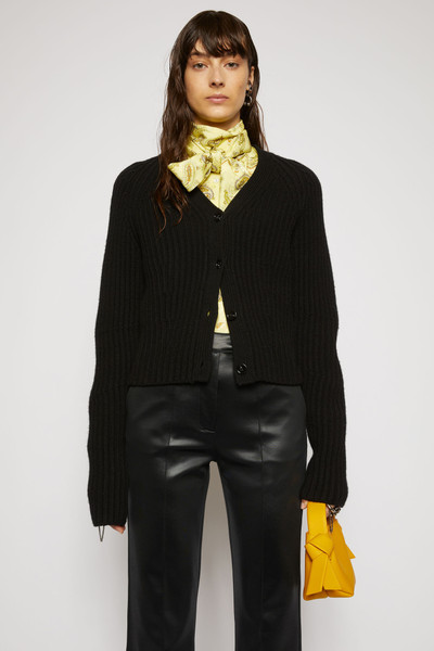 Acne Studios Ribbed wool cardigan black outlook