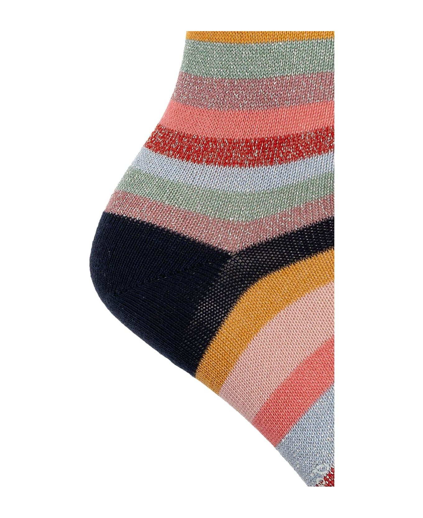 Three Pack Of Cotton Socks With Lurex Thread - 3