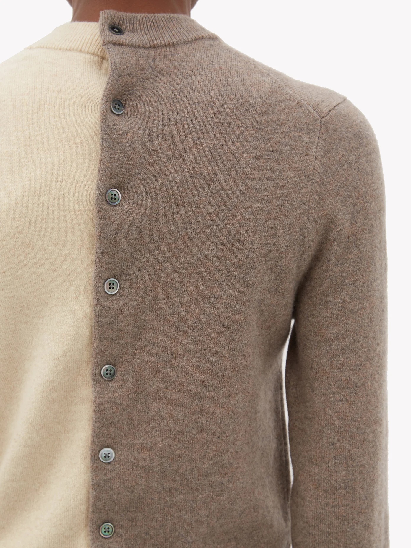 Little Game bi-colour stretch-cashmere cardigan - 4