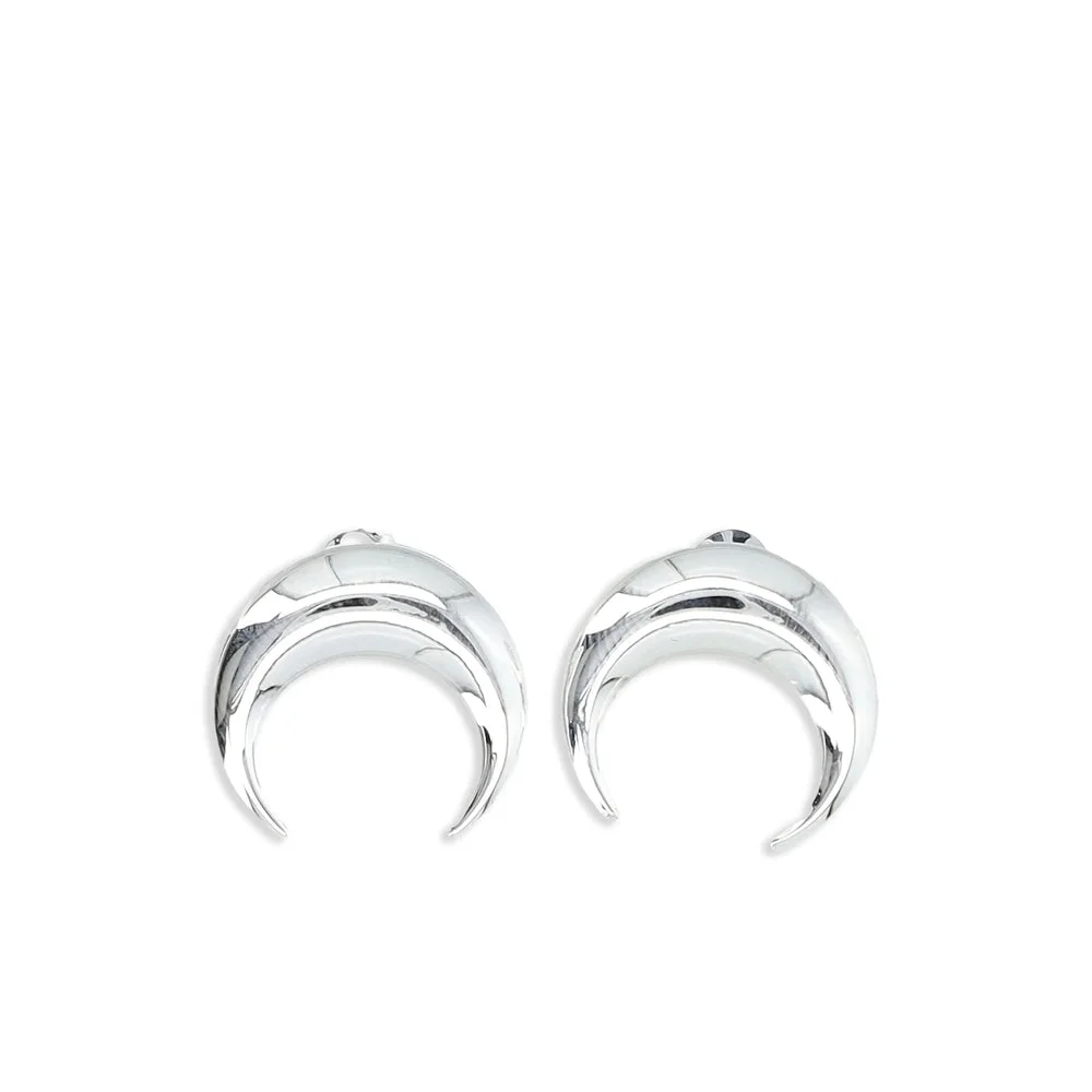 Marine Serre Silver Earrings Men - 1
