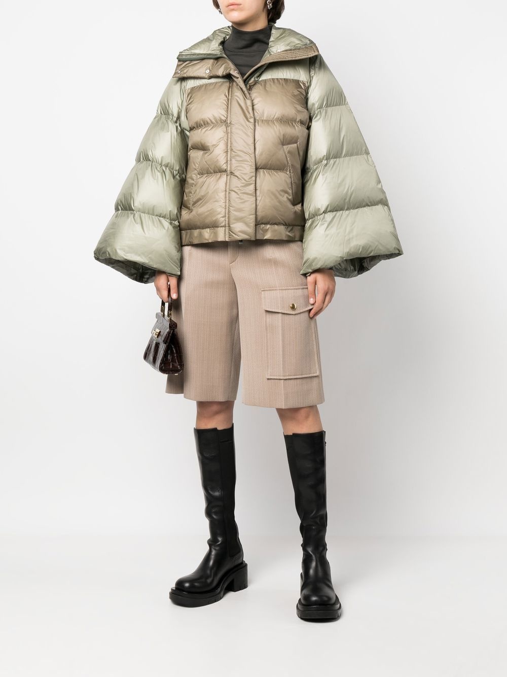 bell sleeves puffer jacket - 4