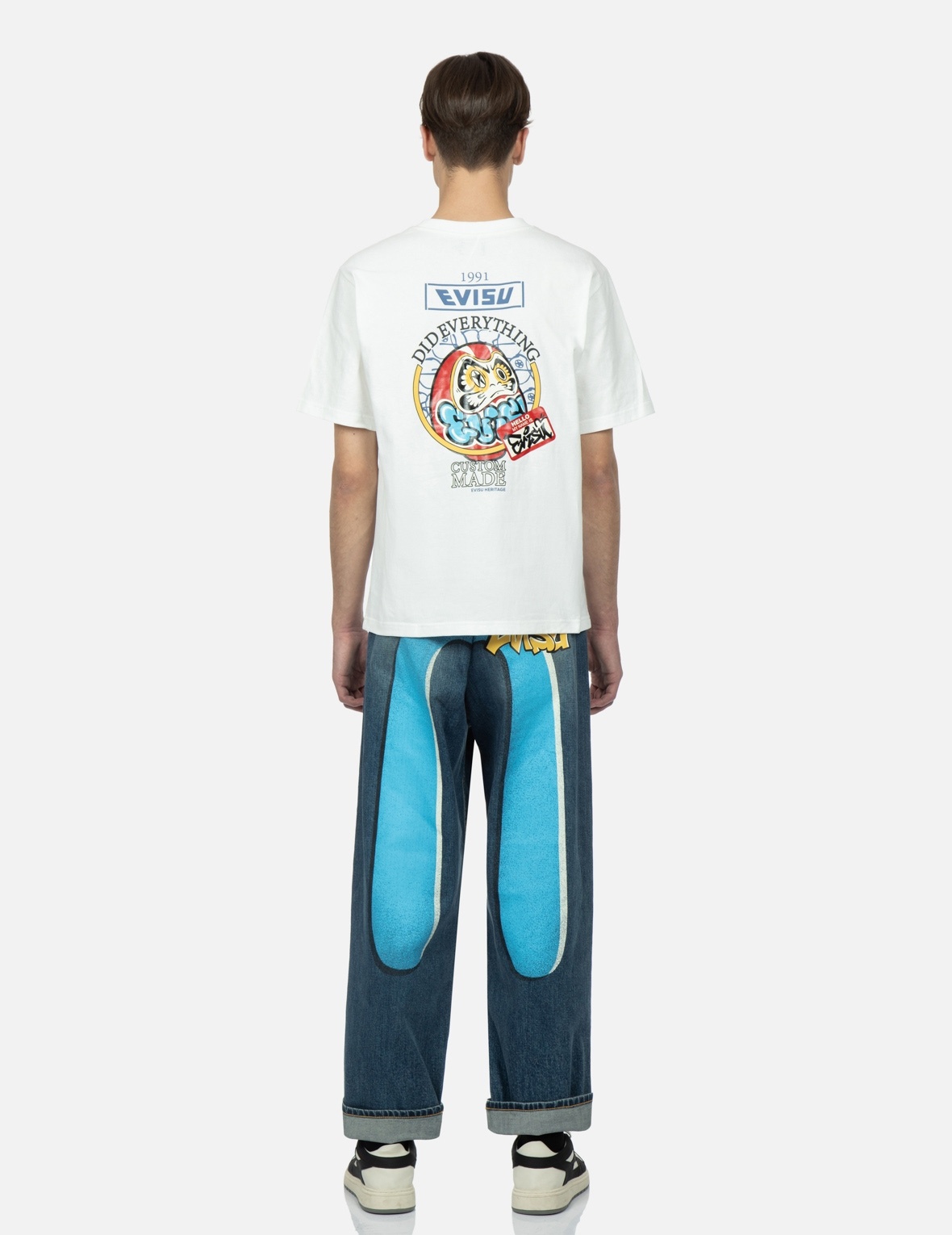 GRAFFITI DAICOCK PRINT DENIM JEANS - 5