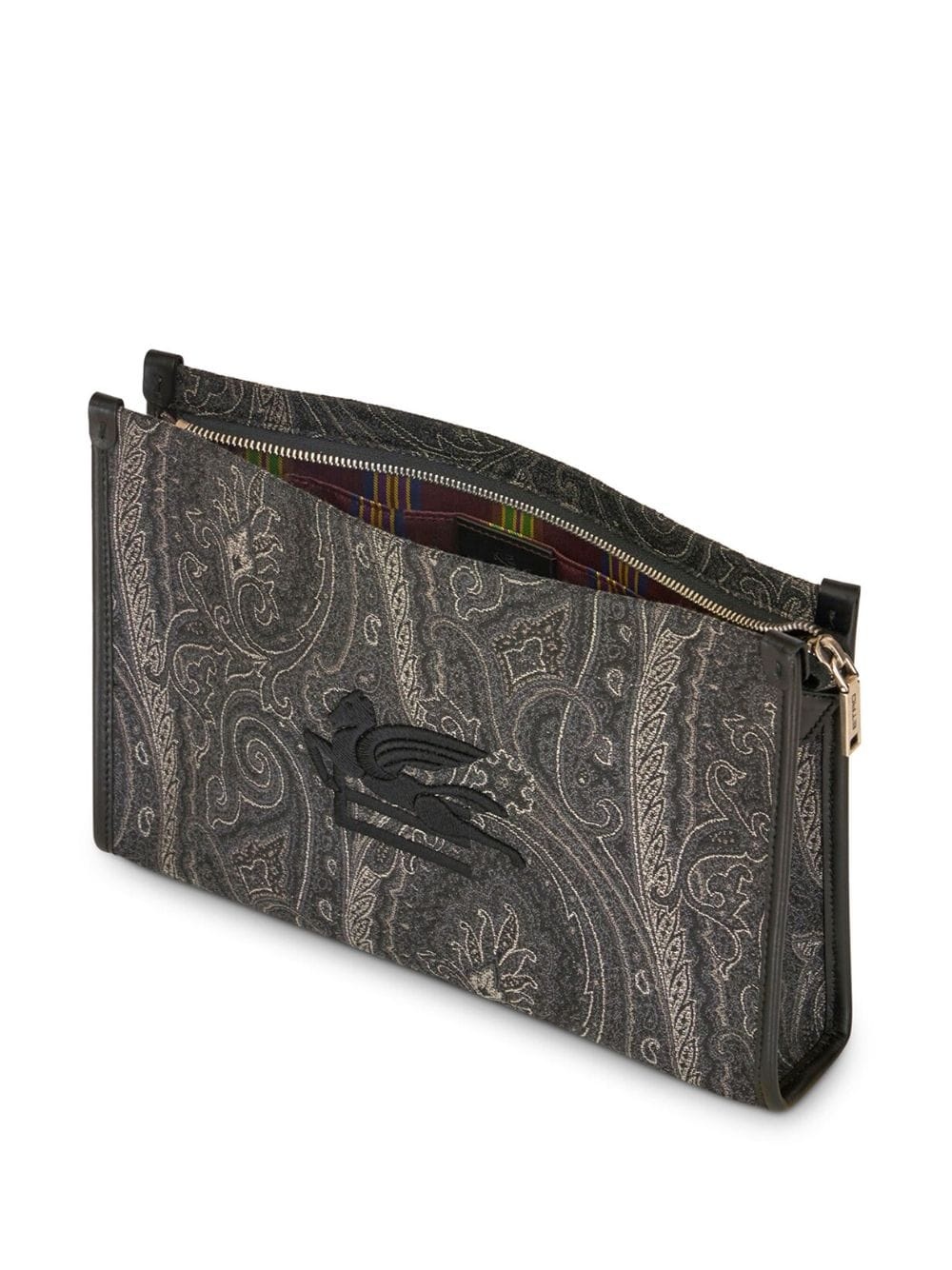 large paisley-print clutch - 3