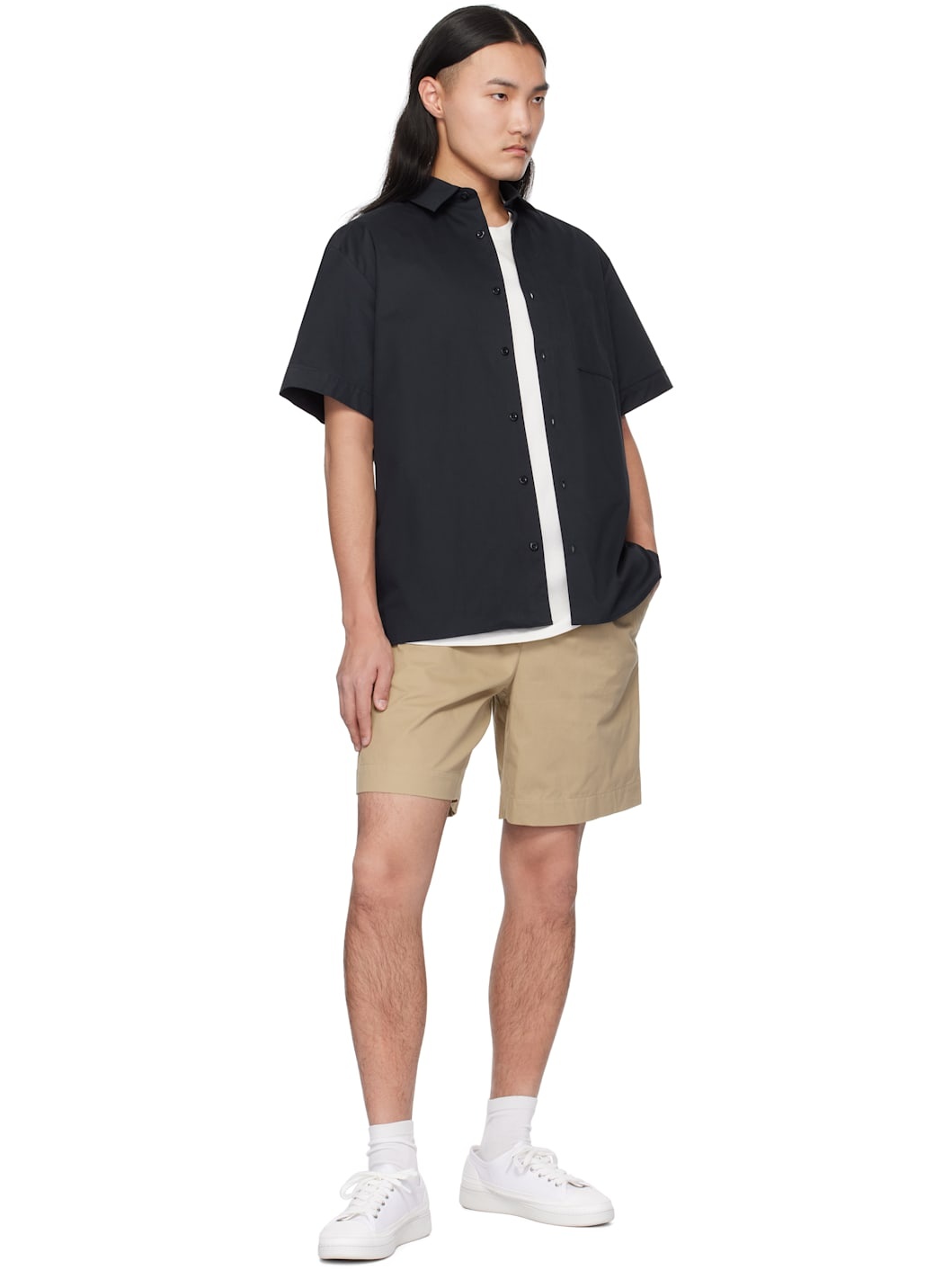 Beige Crew Shorts - 4