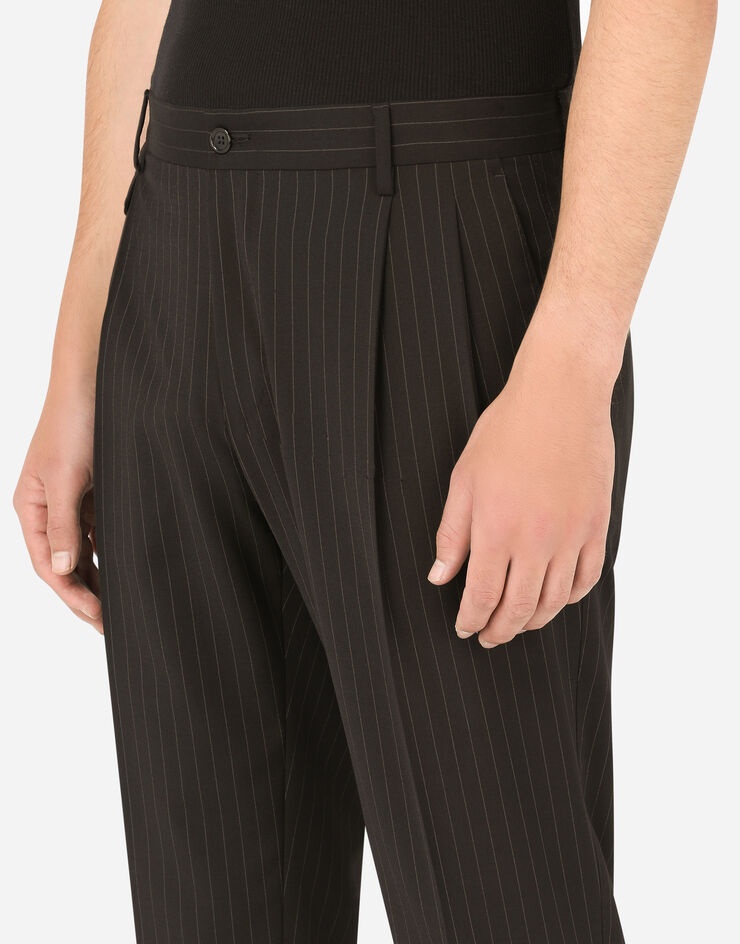 Stretch pinstripe pants - 4