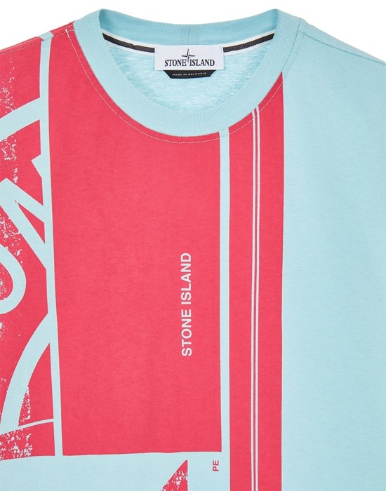 22387 COTTON JERSEY 'MOSAIC TWO' PRINT AQUA - 3