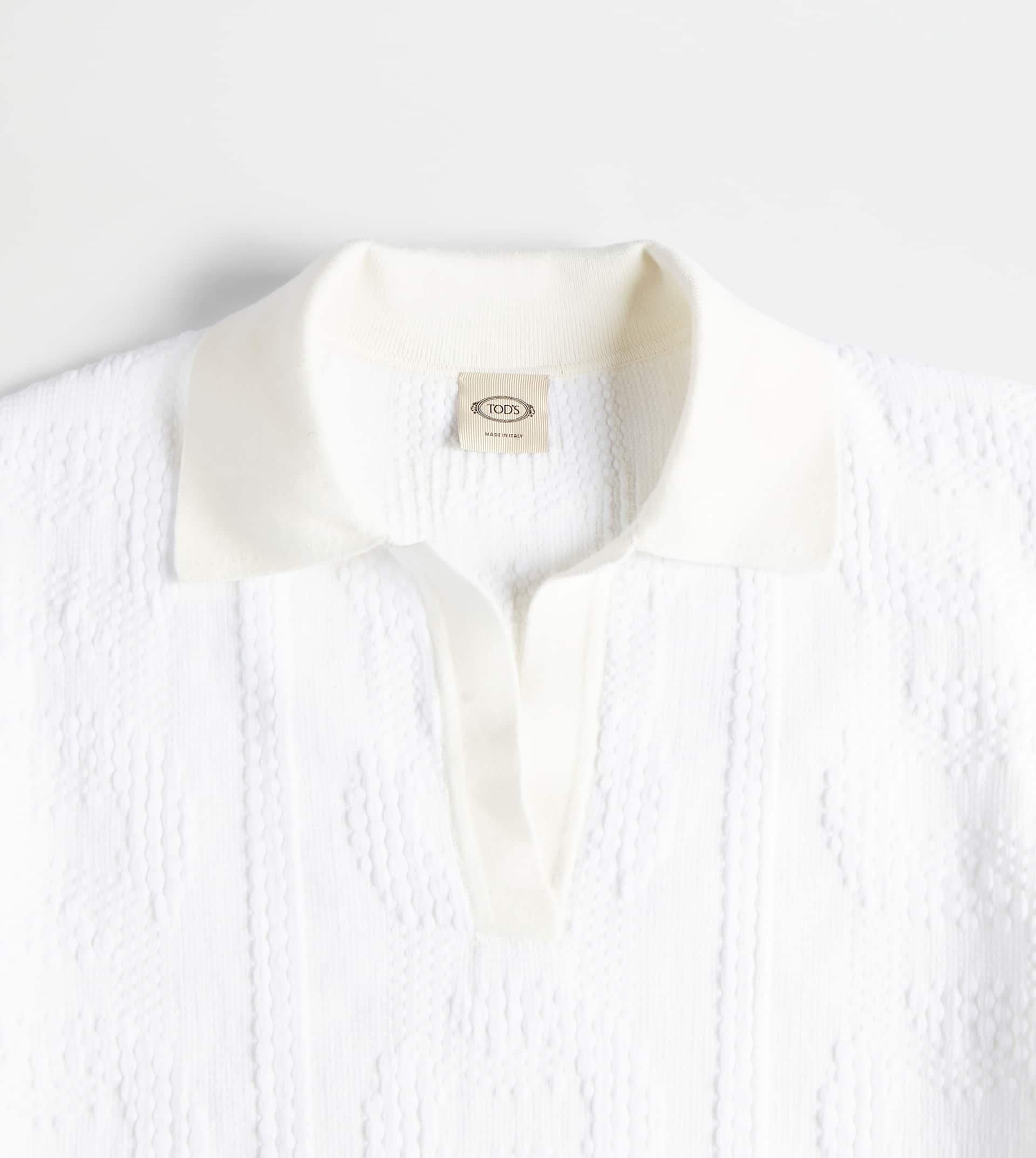 JACQUARD POLO SHIRT - WHITE - 6