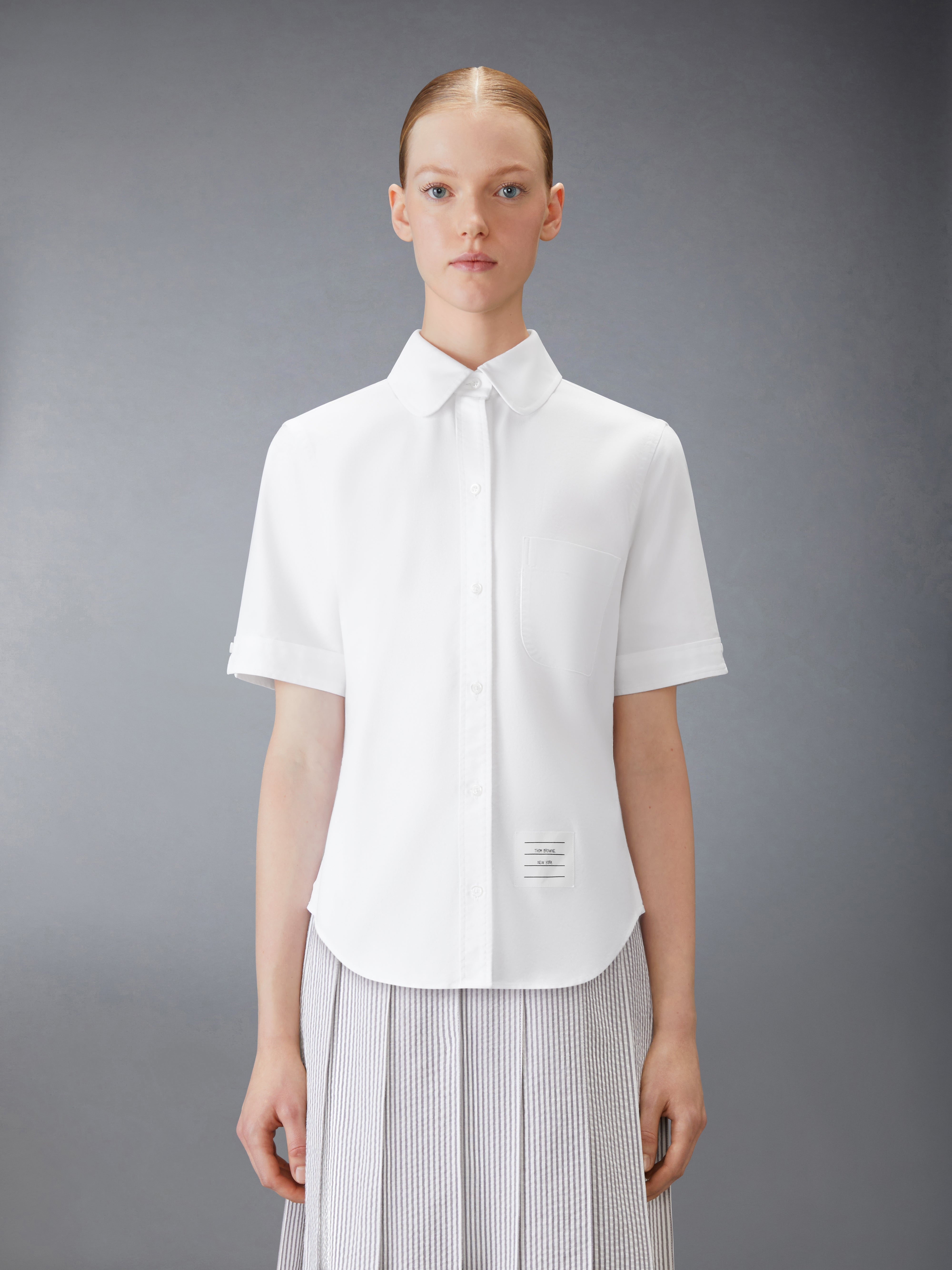 OXFORD ROUND COLLAR SHORT SLEEVE SHIRT - 3