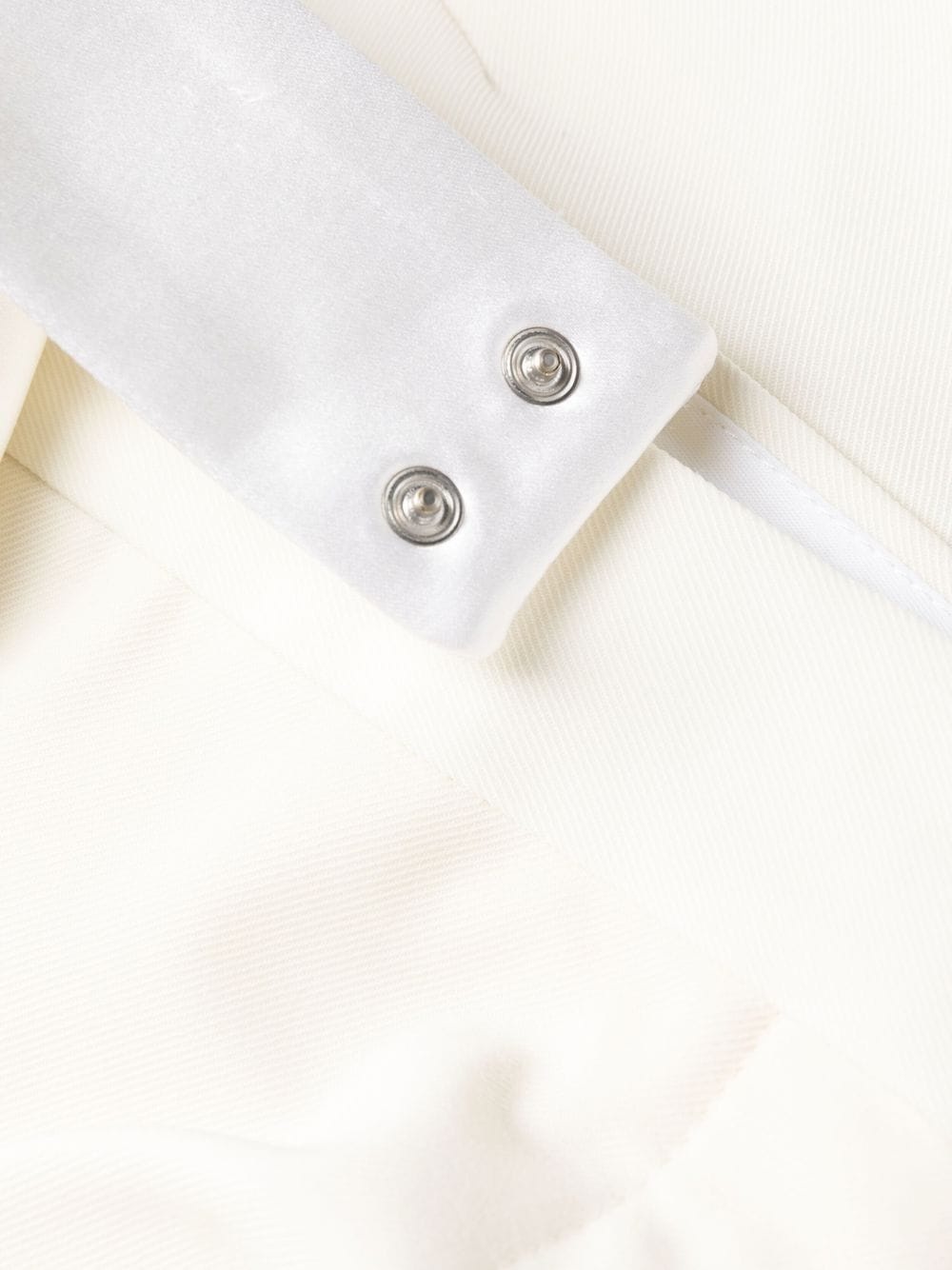 satin-waistband detail trousers - 7