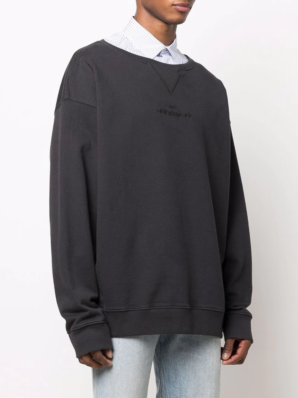 crew-neck oversized sweatshirt - 3