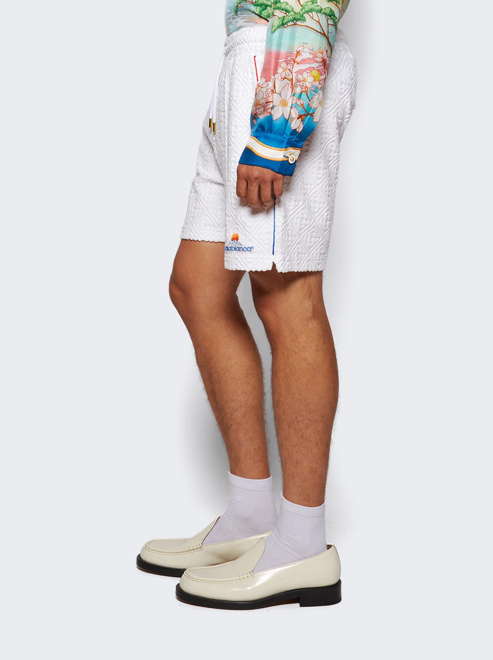 Towelling Shorts Bright White - 3