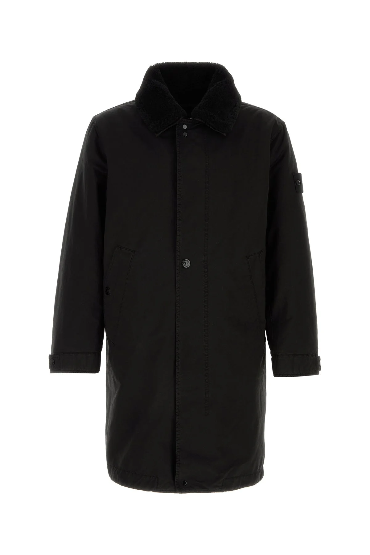 Black polyester blend jacket - 1
