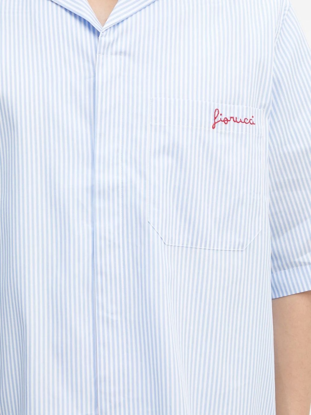 striped embroidered shirt - 5