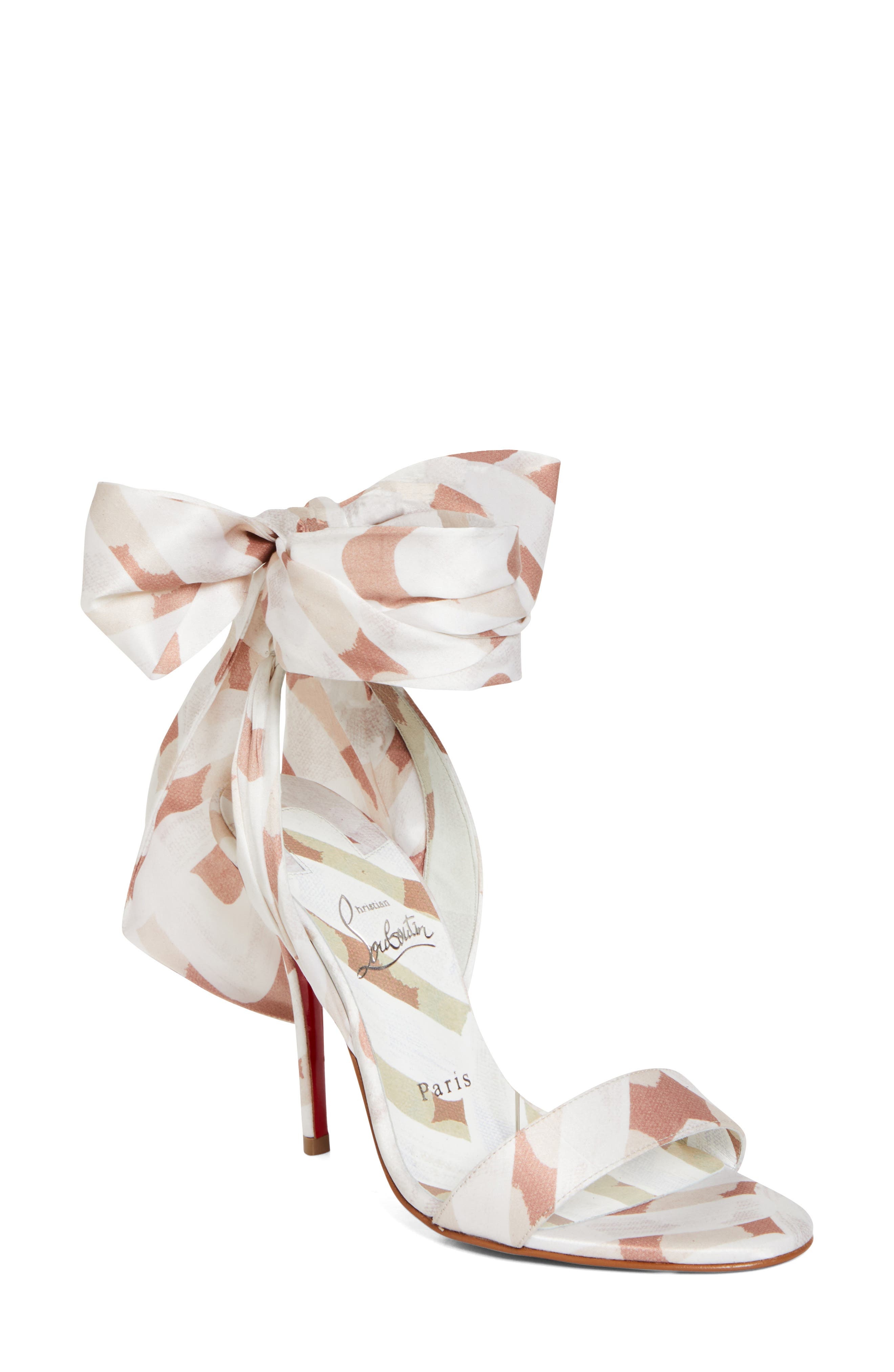 Christian Louboutin Miss Z Desert Sandal in Multi Leche/Lin Mult at Nordstrom - 1