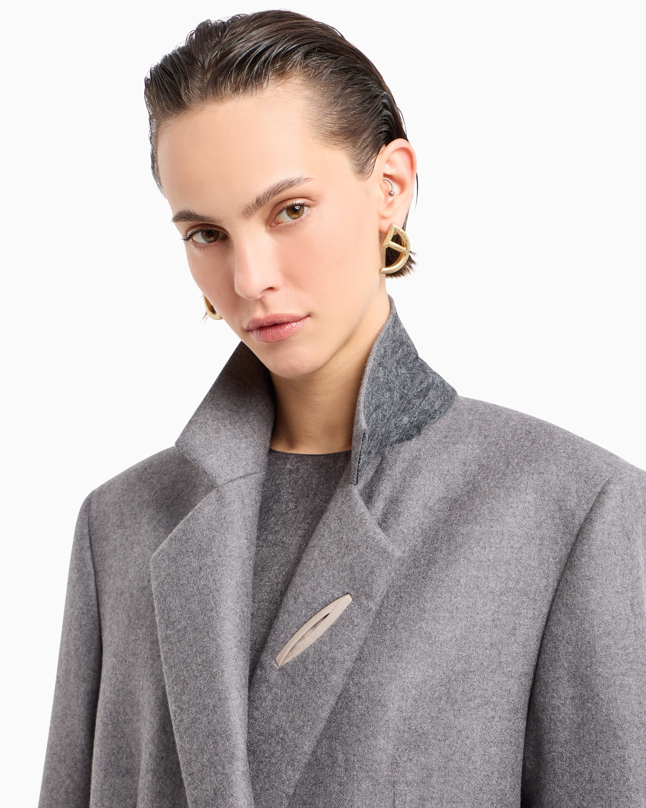 Cashmere flannel double-breasted jacket - 5