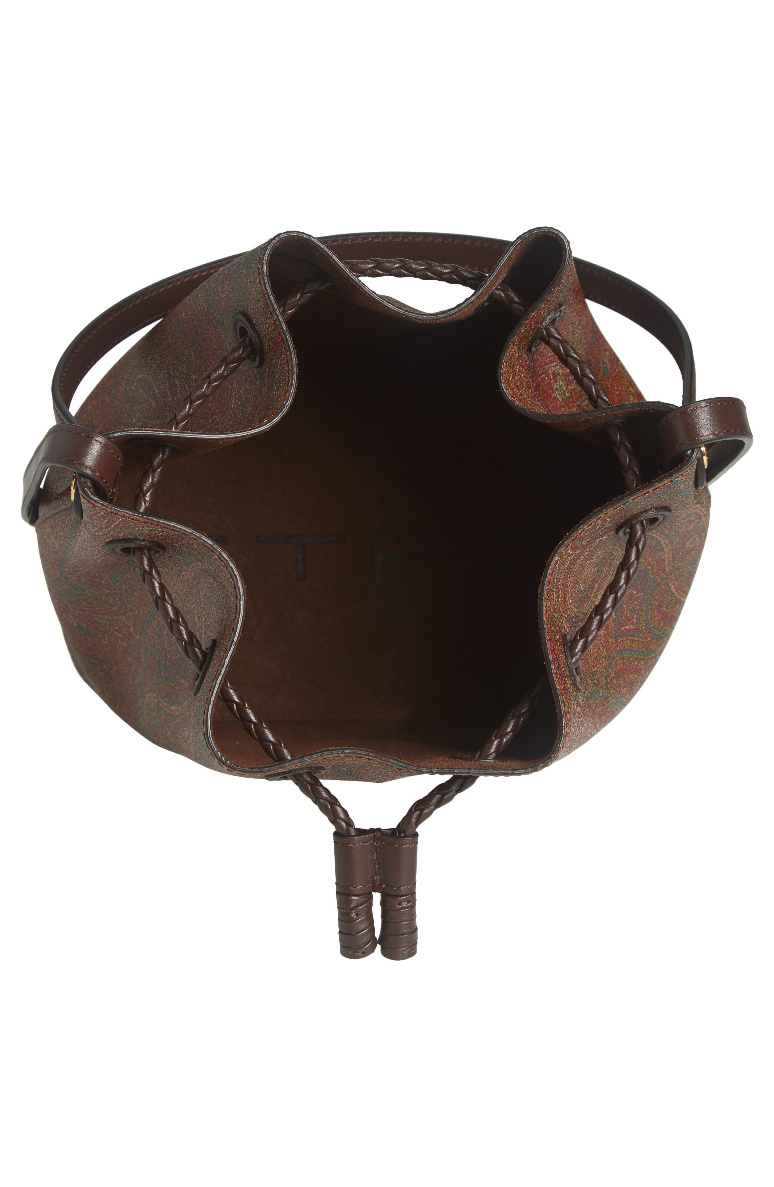 Etro Small Arnica Coated Canvas Bucket Bag in Brown at Nordstrom - 6