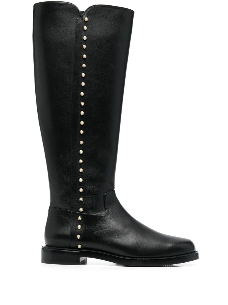 pearl-embellished detail boots 1