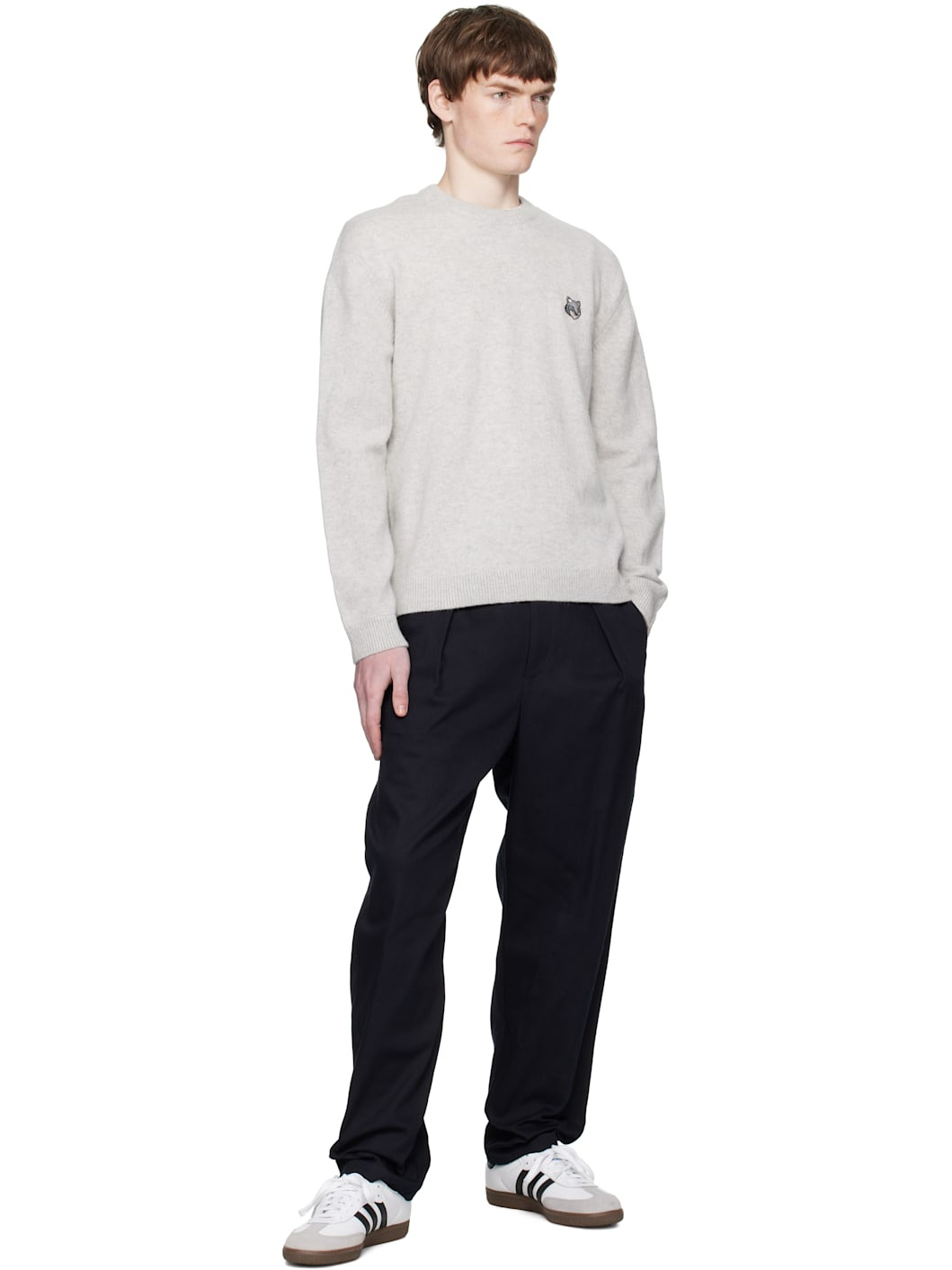 Gray Fox Head Comfort Sweater - 4