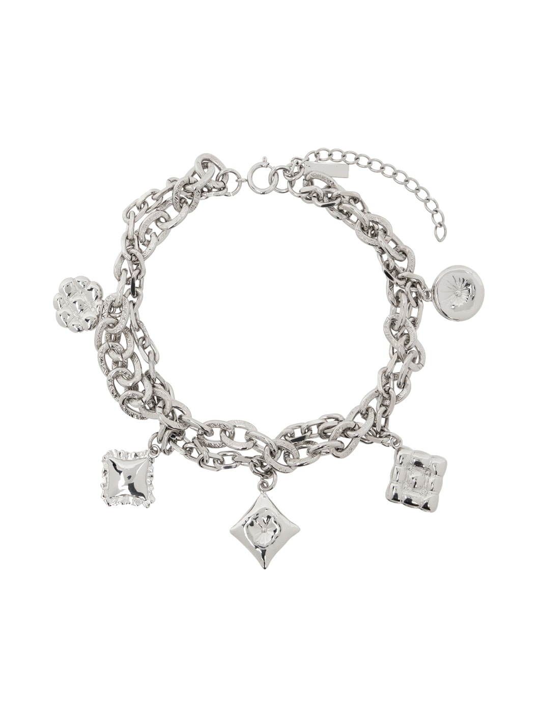 Silver Pillow Charm Necklace - 1