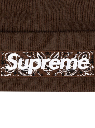 Supreme x New Era logo beanie outlook