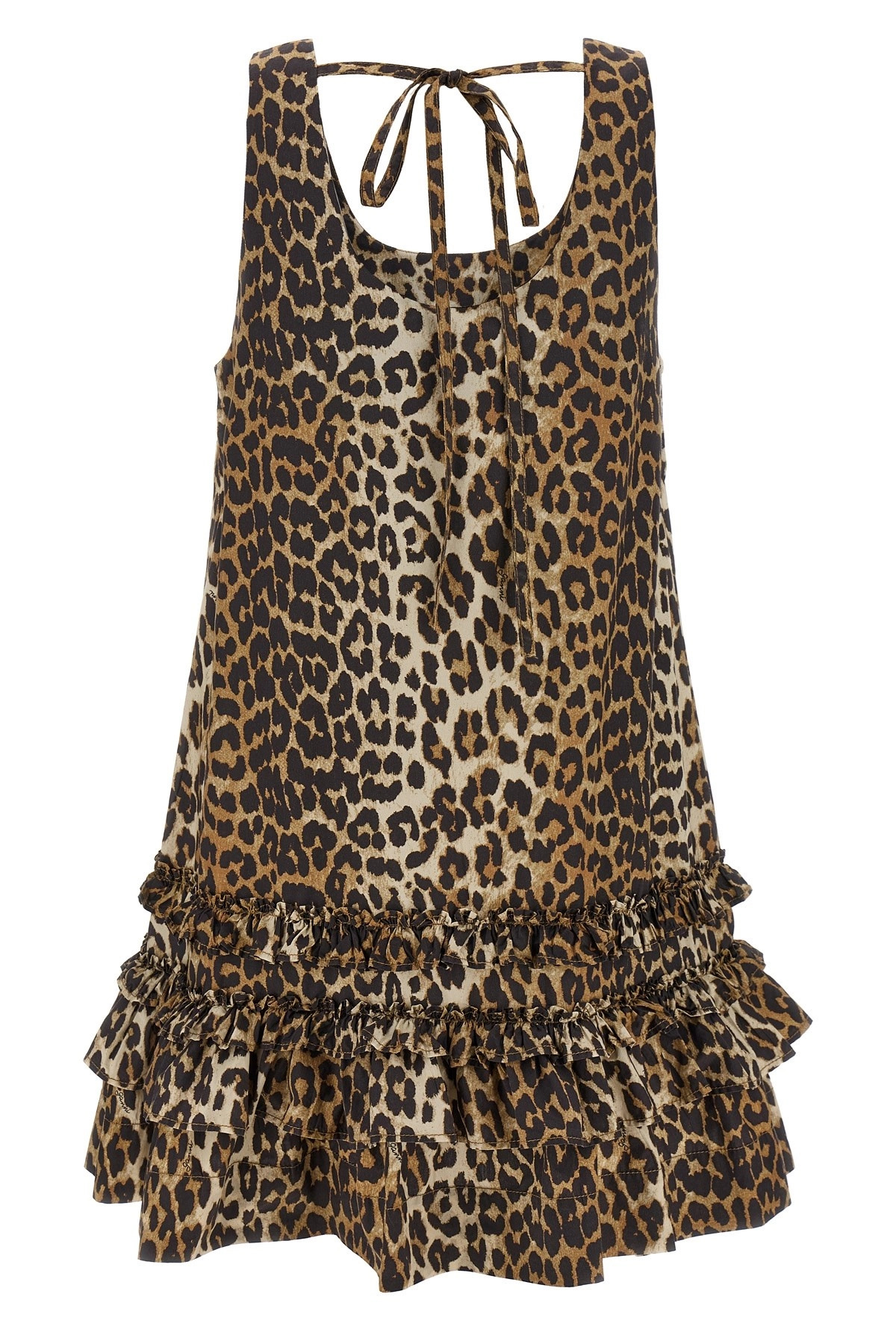 'Leopard Cotton Poplin Mini' dress - 3