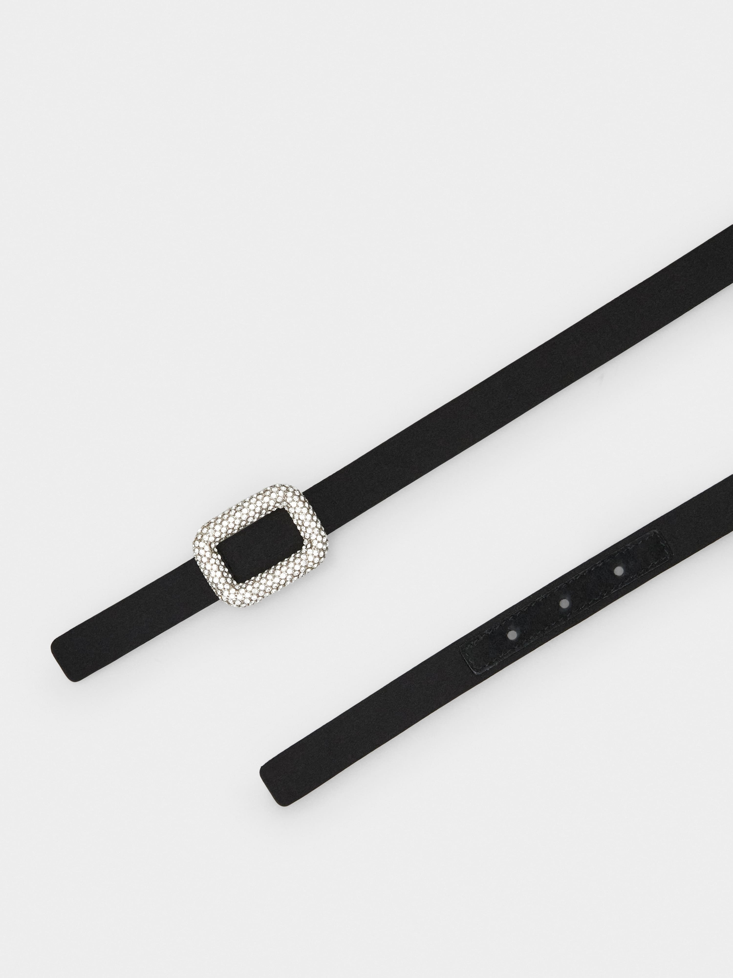 Viv' Choc Strass Buckle Belt in Satin - 2