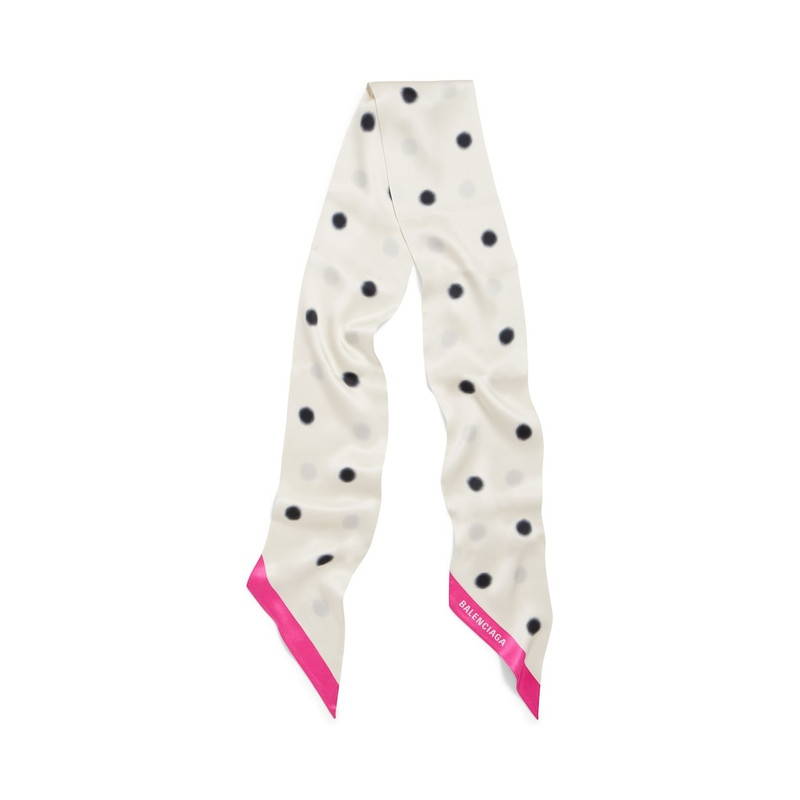 Women's Faded Polka Dot Scarf in Ivory/black 1