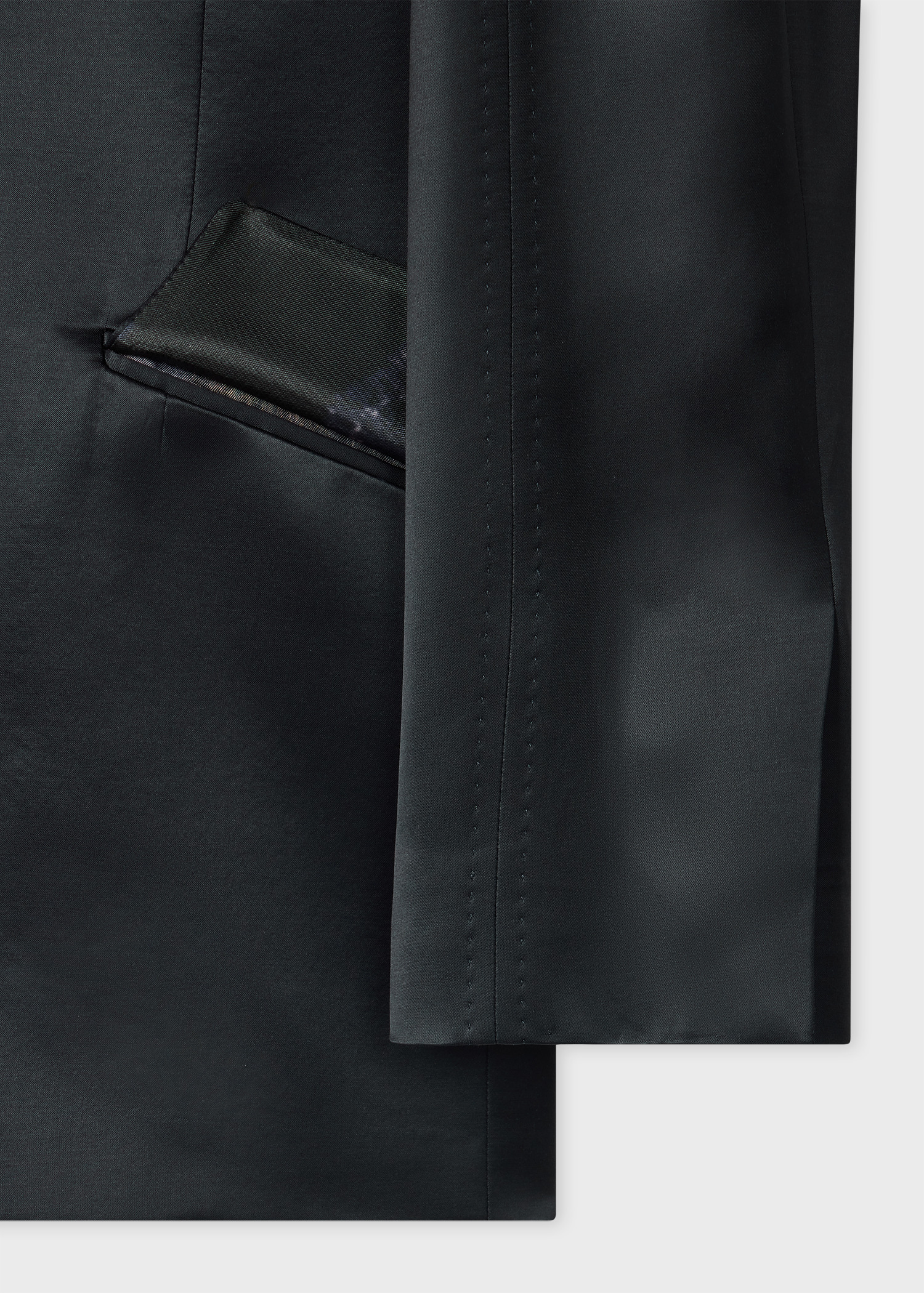 Women's Navy Satin Suit - 3