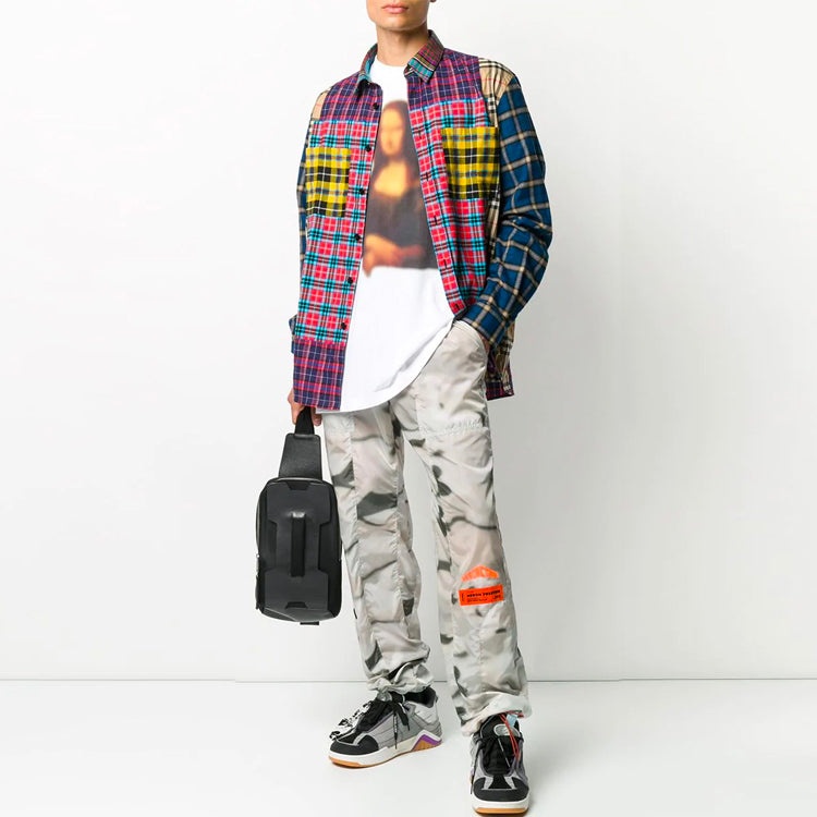 Off-White FW20 Mona Lisa Applique Tee Men's White OMAA038F20FAB0140101 - 4