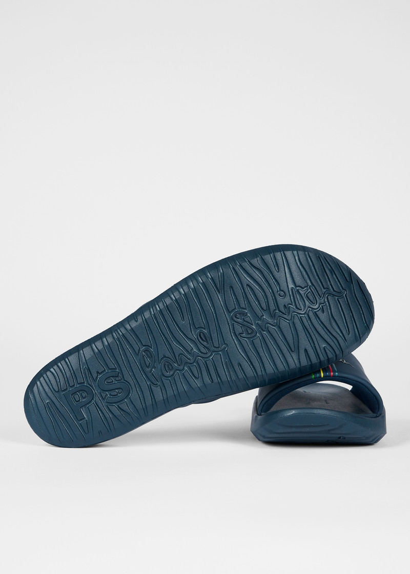 Paul Smith Navy 'Powell' 'Sports Stripe' Slides outlook