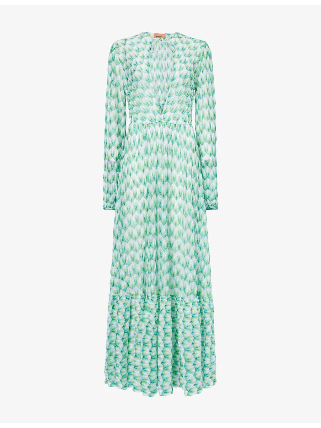 Cut-Out Floral-Print Knitted Cover-Up - 1