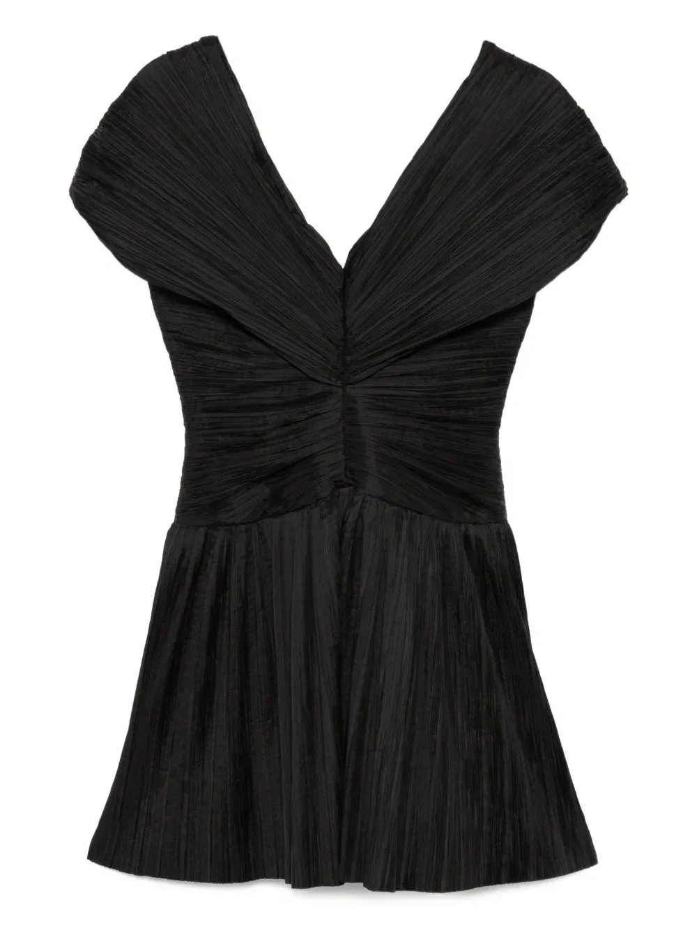 Avarie Plisse Mini Dress in Black - 1