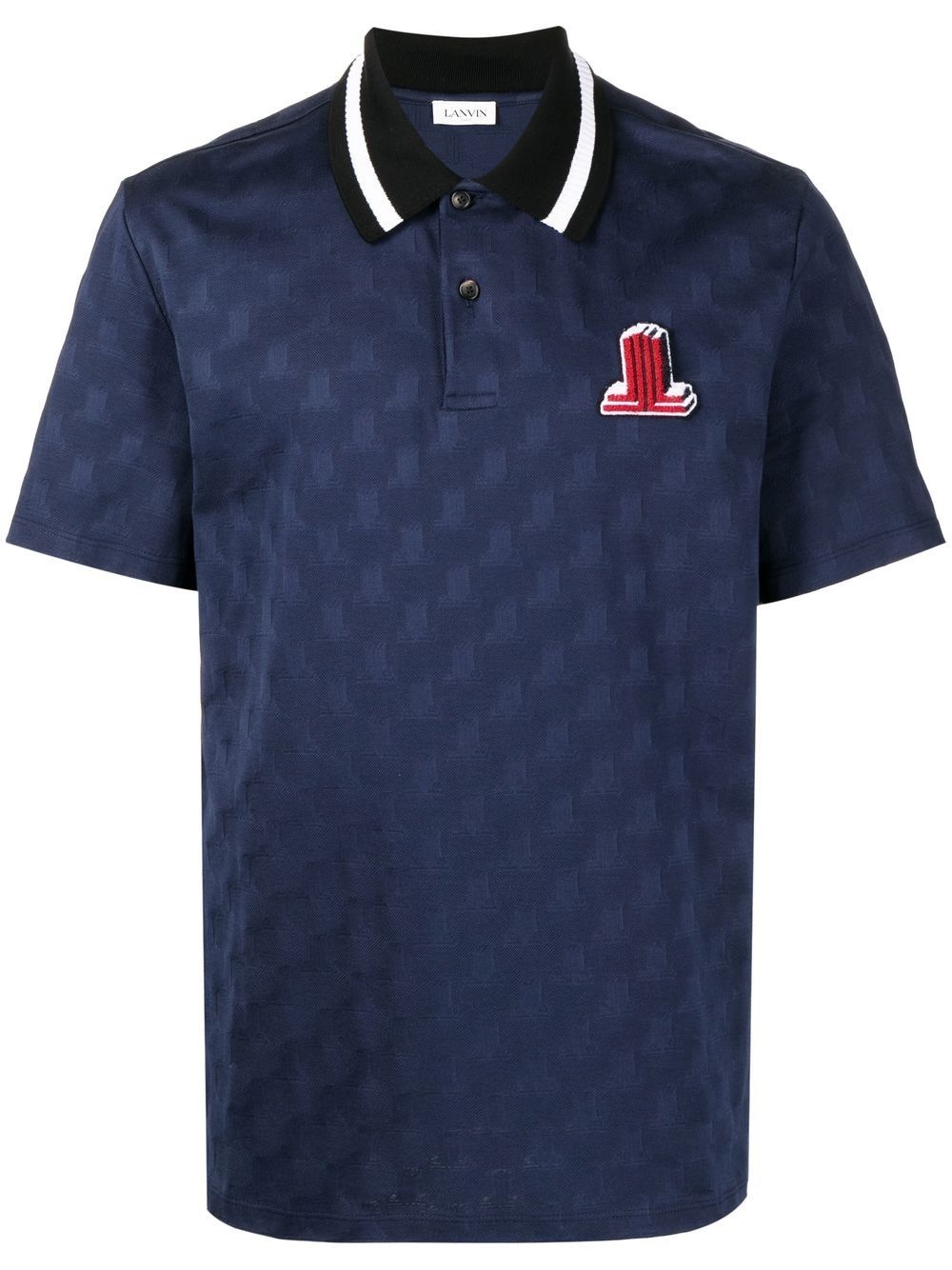 monogram-embroidered polo shirt - 1