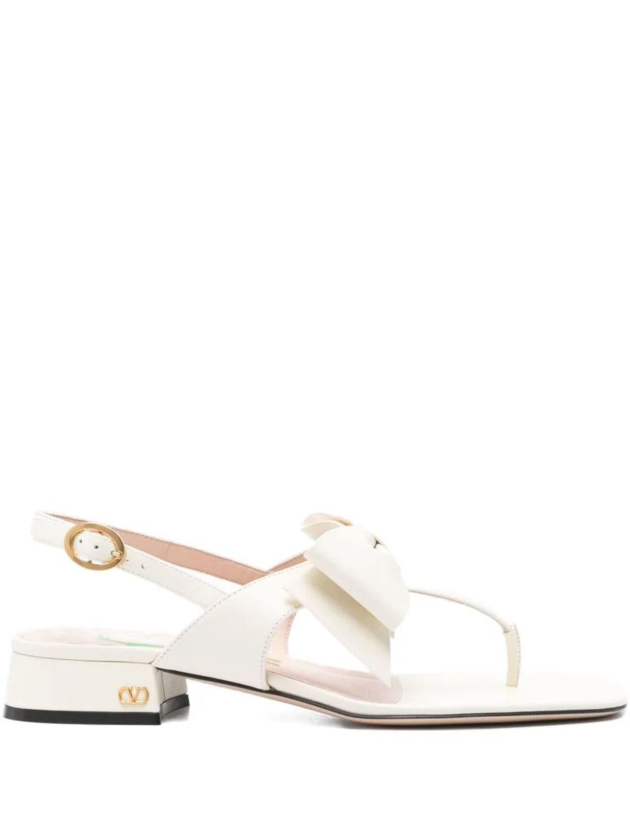 Valentino Garavani Bowow Leather Thong Sandals - 1