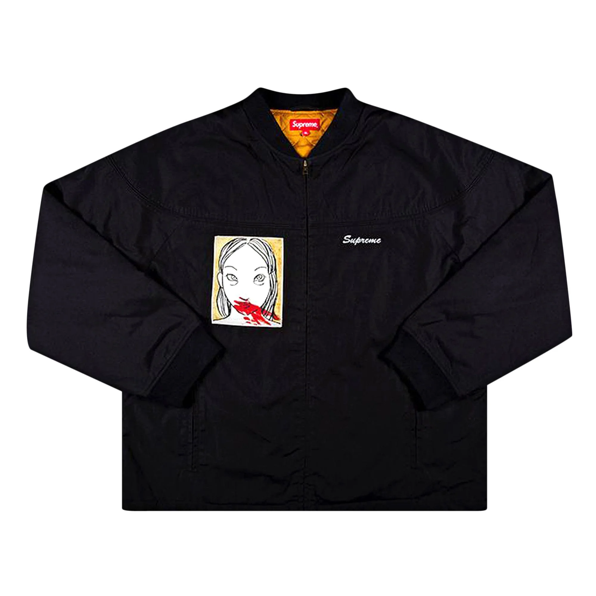 Supreme Mug Shot Crew Jacket 'Black' - 1