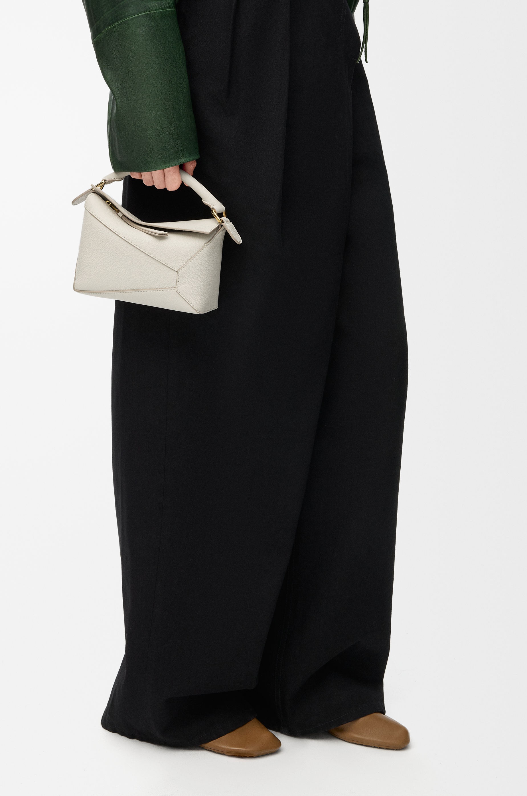 Mini Puzzle Edge bag in soft grained calfskin - 3