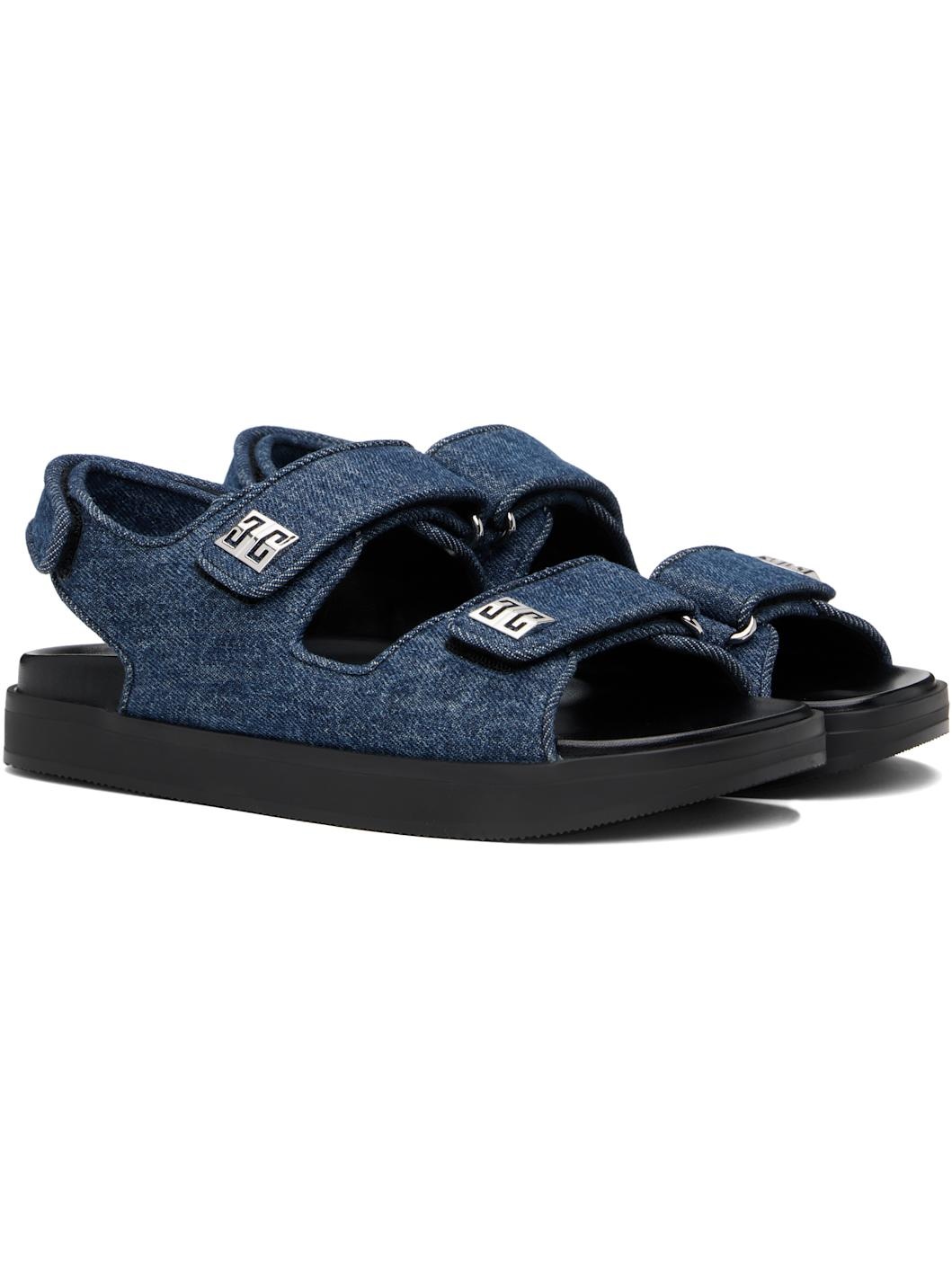 Blue 4G Strap Sandals - 4