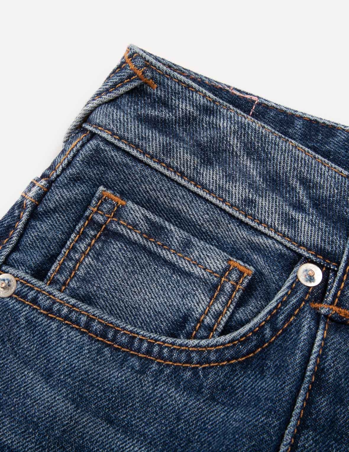 FLORAL SEAGULL PLASTISOL DAICOCK PRINT WIDE LEG JEANS - 10