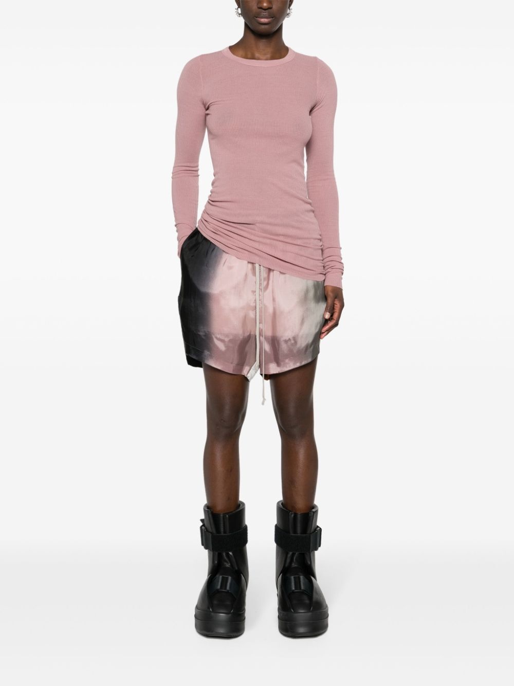 gradient-effect wide-leg shorts - 2