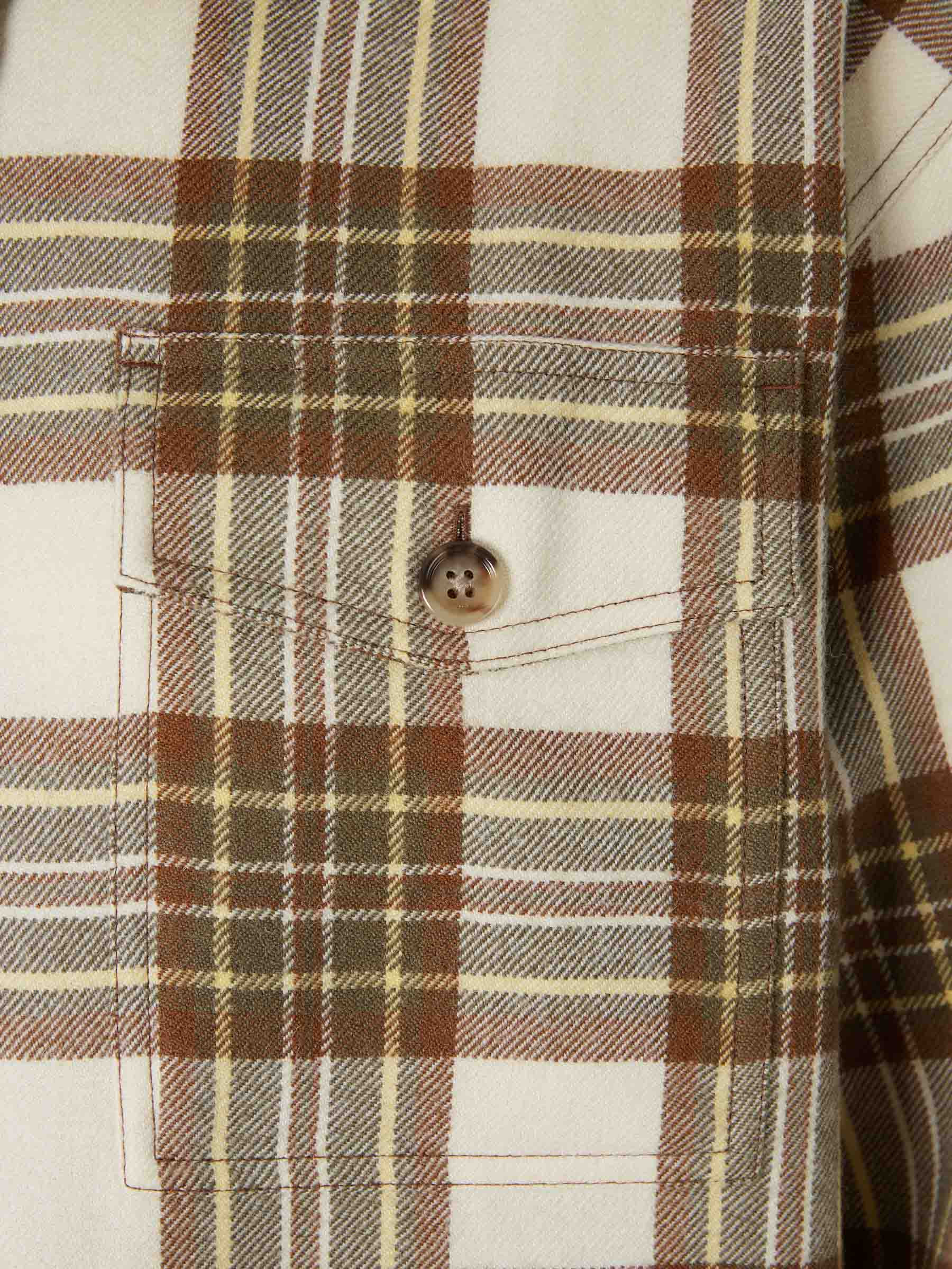 WOOL CHECK OVER SHIRT - 4