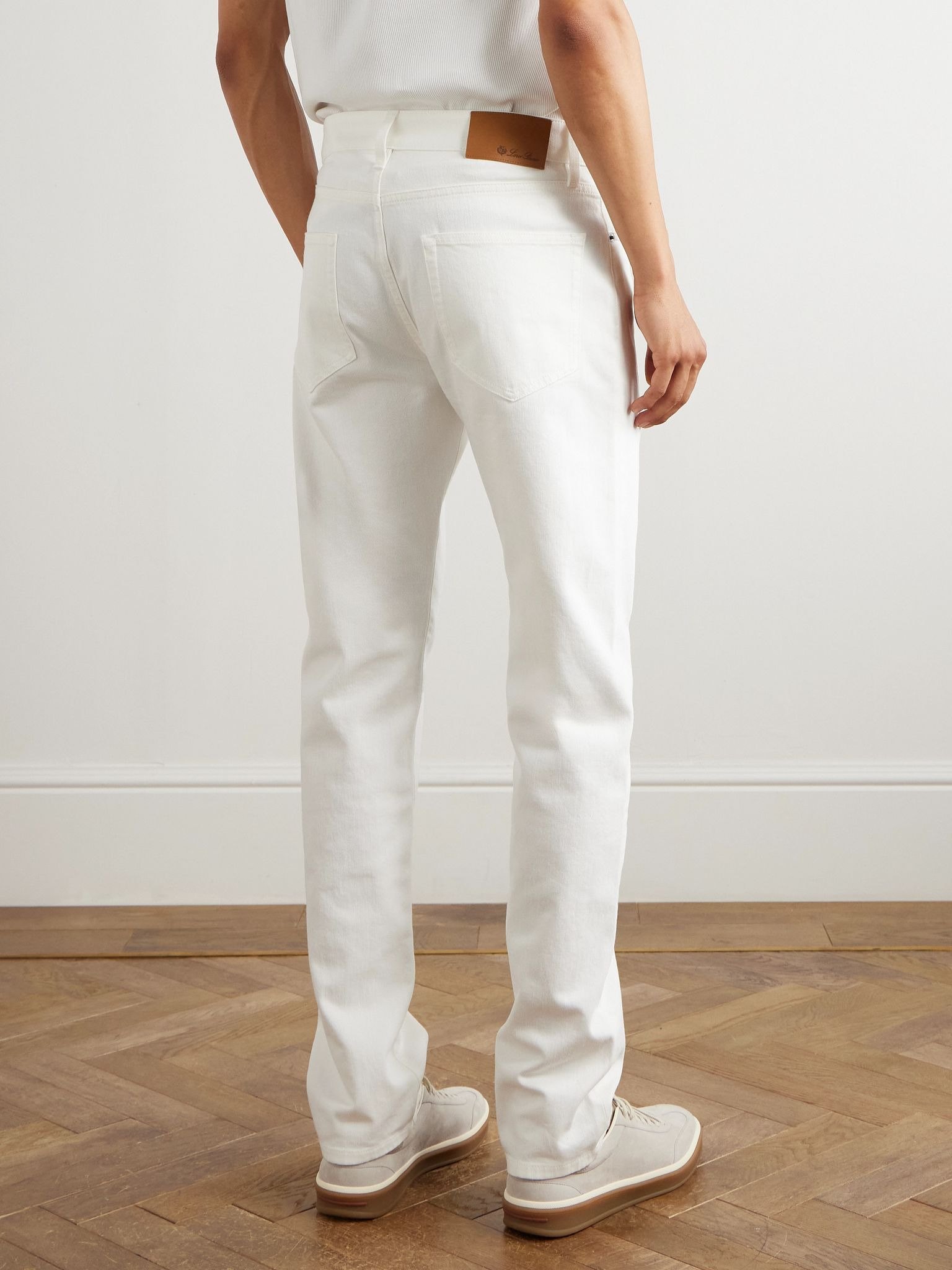 Quarona Slim-Fit Straight-Leg Jeans White - 4