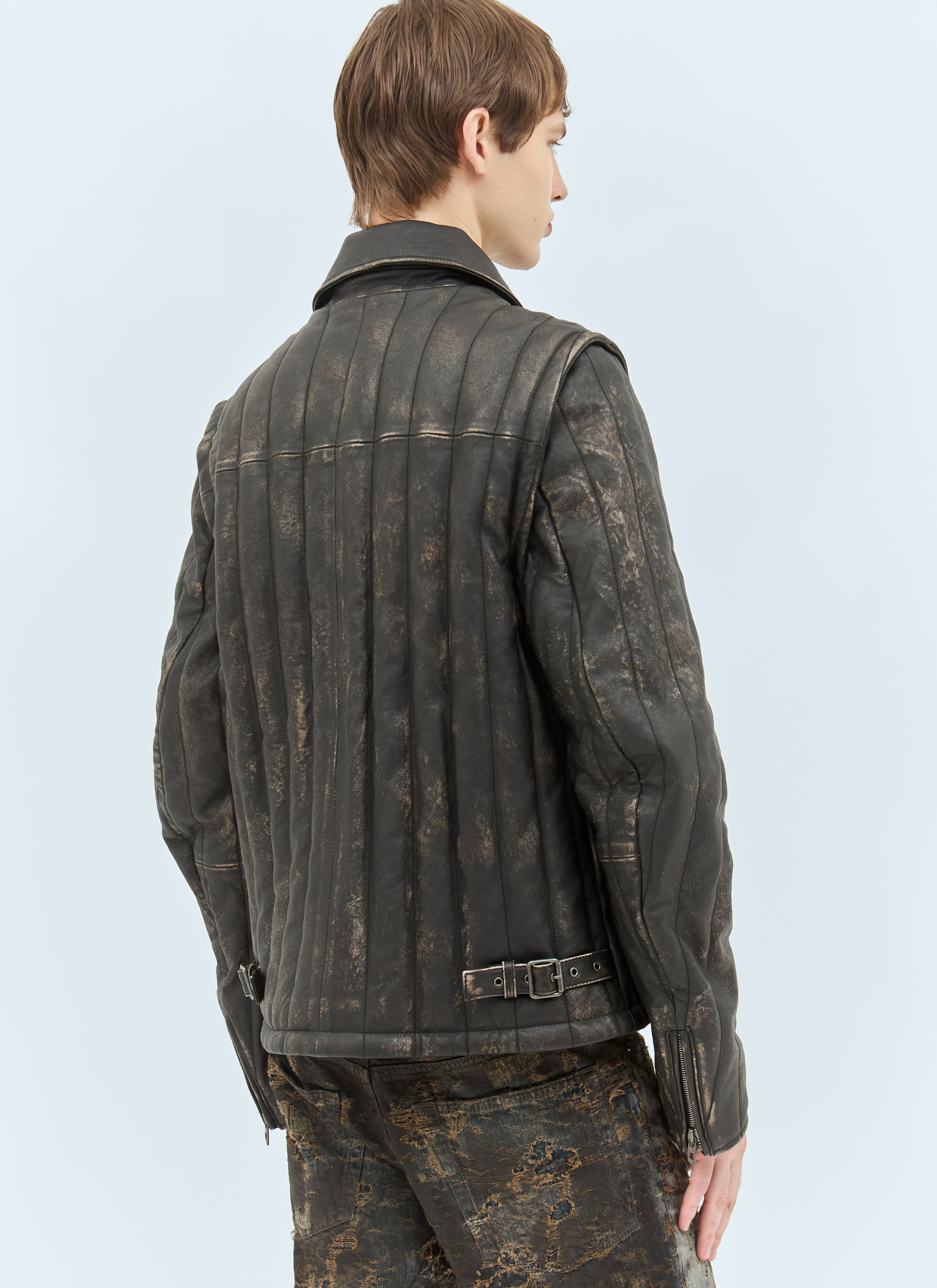 Diesel Men L-Albert Leather Jacket - 6