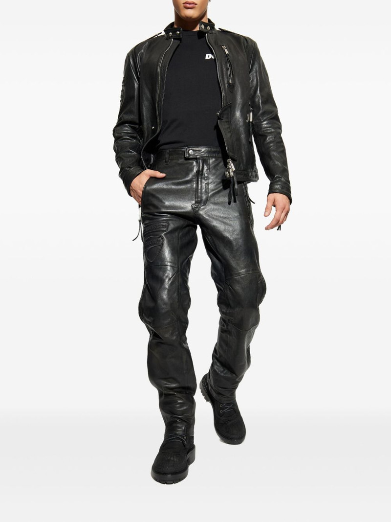 DSQUARED2 x Ducati Zip Leather Trousers outlook